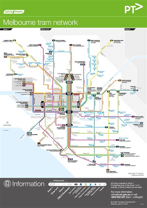 Melbourne Tram Network Map Map With Cities