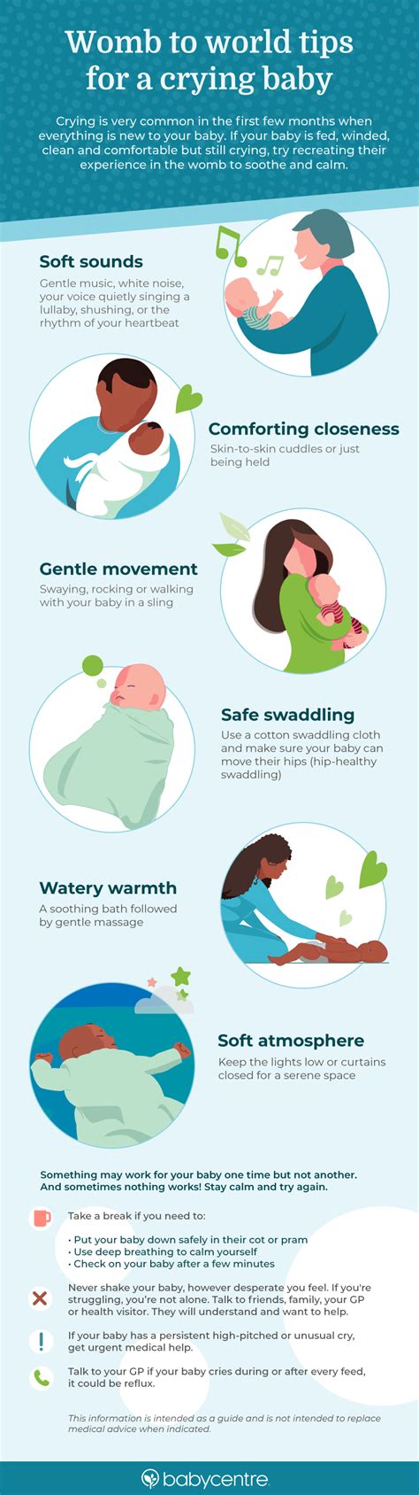 Womb To World Soothe Your Crying Baby Infographic Babycentre Uk