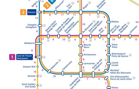 Cette Carte Vous Montre Le Temps De Marche Entre Chaque Station De