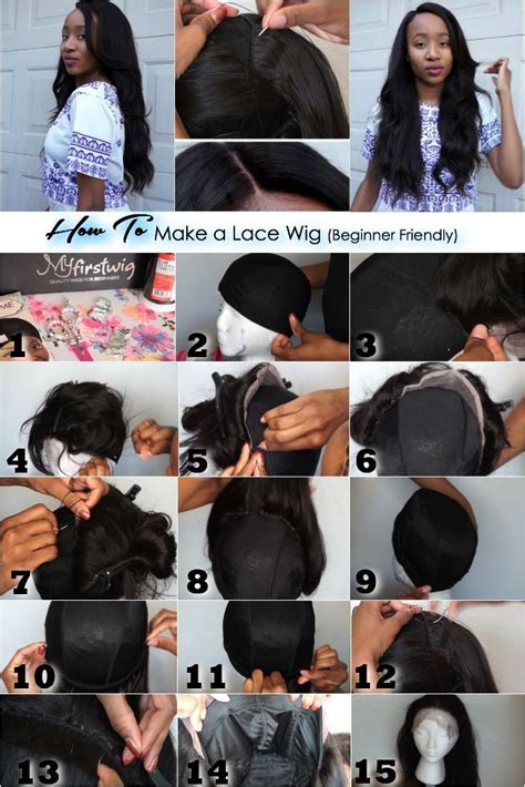 How to apply your lace wig. How To make a Lace Front Wig: 1.Gather Materials 2.Place ...