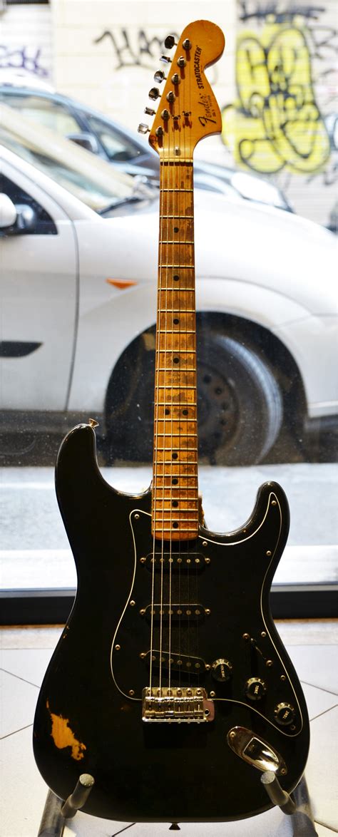 Fender Stratocaster 1979 Black Guitar For Sale Rome Vintage Guitars