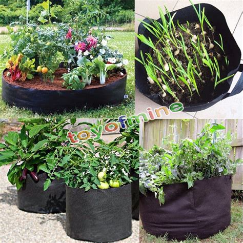 Black Fabric Pots Round Aeration Pot Container Grow Bag