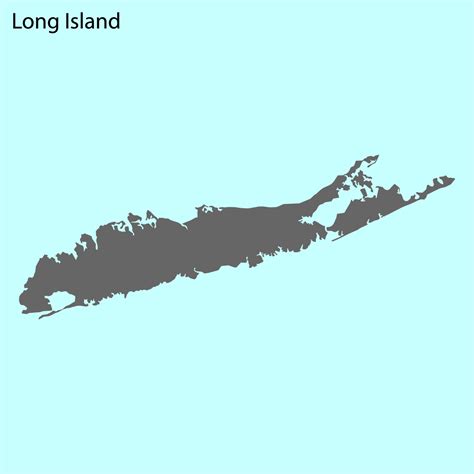 High Quality Map Of Island Long Island 21840396 Vector Art At Vecteezy