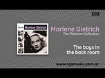 Marlene Dietrich - The boys in the back room - YouTube