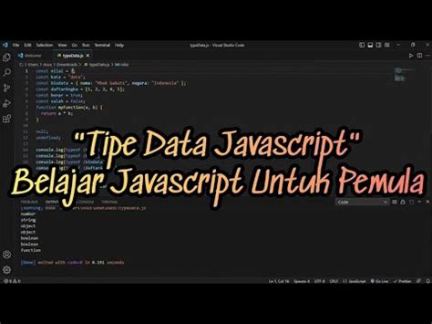 Tipe Data Javascript Belajar Javascript Untuk Pemula Youtube