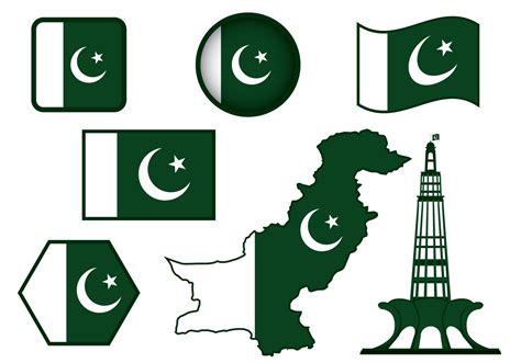 Pakistan Flag Vector 119915 Vector Art At Vecteezy