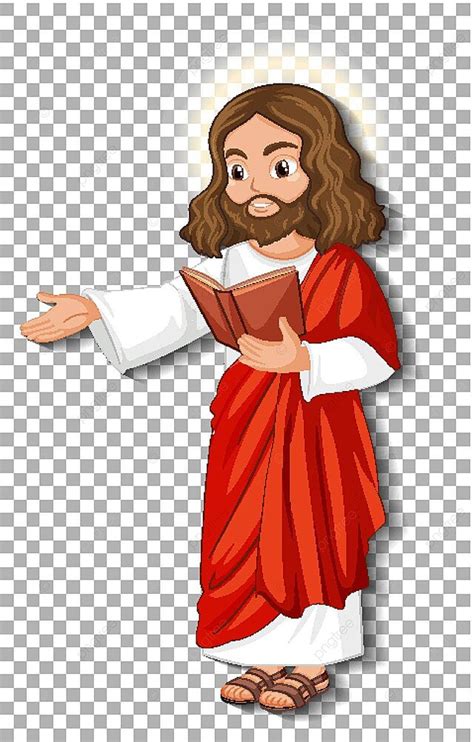 Isolated Jesus Cartoon Character Clip Art Clipart Religion Vector Clip