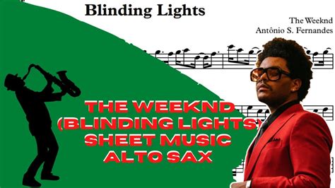 The Weeknd Blinding Lights Sheet Music Alto Sax Youtube