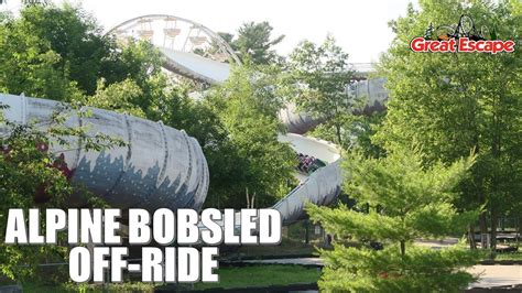 Alpine Bobsled Off Ride Footage Great Escape Intamin Bobsled Non