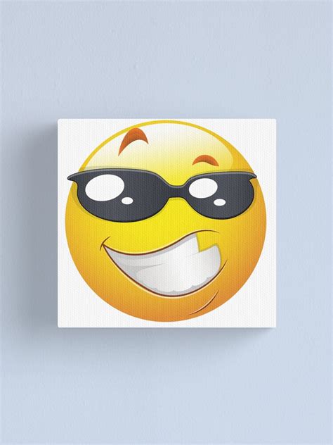 Cool Smiley Face Emoticon Canvas Print For Sale By Allovervintage