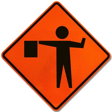 Flagger Ahead Safety Notice Signs For Work Place Safety 12x18