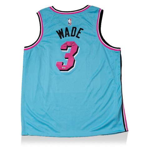 Dwyane Wade Back Signed Miami Heat Jersey Vice Wave Special Edition