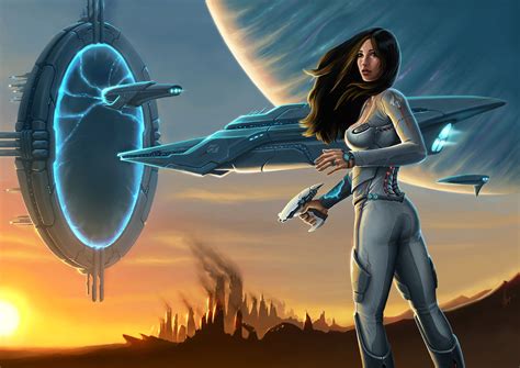 Sci Fi Fantasy Babes Fantasy Girls Space Warrior Spaceship Spacecraft Sci Fi Wallpaper