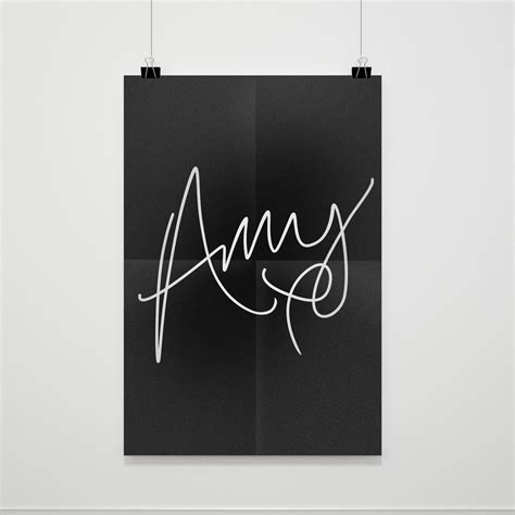 Signature Amy Winehouse Poster Poster Art Design