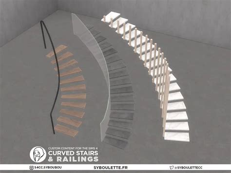 Curved Stairs Cc Sims 4 Syboulette Custom Content For The Sims 4