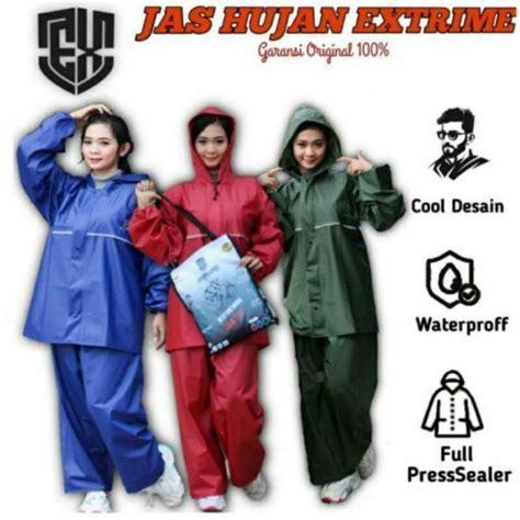 Jual Jas Hujan/Rain Coat Motor Extrime Pria dan Wanita Dewasa 100