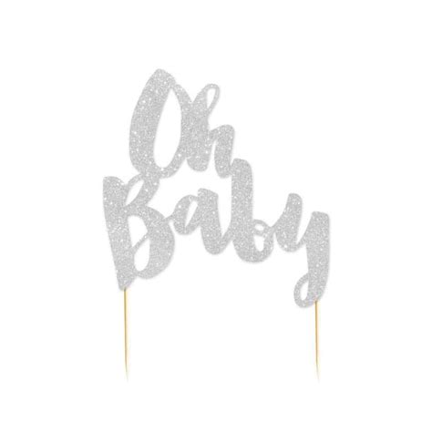 Oh Baby Silver Cake Topper Enfete