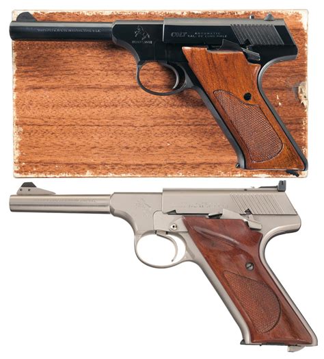 Two Colt Woodsman Series Semi Automatic Pistols