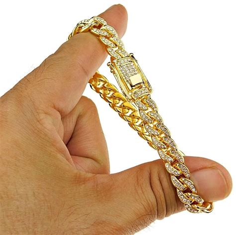 18k Gold Plated Bracelet 8mm X 85