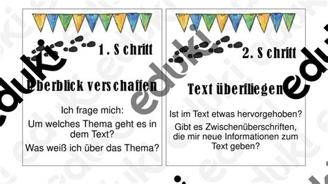 6 Schritt Lesemethode Unterrichtsmaterial Im Fach Deutsch