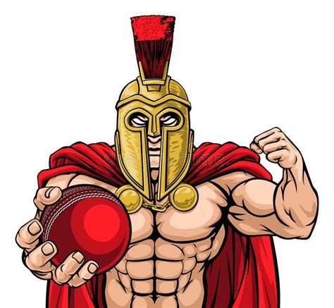 Spartan Trojan Cricket Sports Mascot Stock Vector Illustration Of