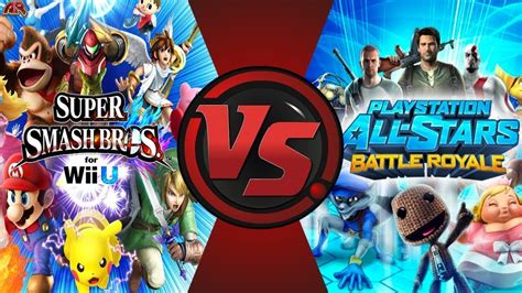 Super Smash Bros Vs Playstation All Stars Animation Nintendo Vs Sony