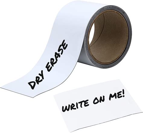Houseables Dry Erase Labels Magnetic Roll Magnet Strip 3 In X 10 Ft