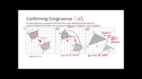 Geometry 32 Proving Figures Are Congruent Using Rigid Motion Youtube
