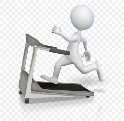 Running Stick Figure Treadmill Physical Exercise Clip Art