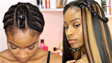 Braid Pattern For Middle Part U Part Wig With Leave Out Youtube