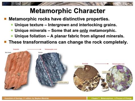 Chapter 7 Metamorphic Rocks Metamorphic Rocks Metamorphic Igneous