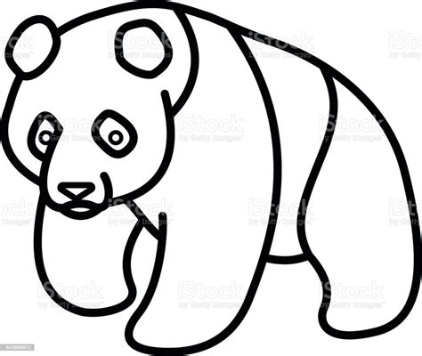 Panda Outline Vector Illustration Stock Illustration Download Image