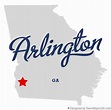 Map of Arlington, GA, Georgia