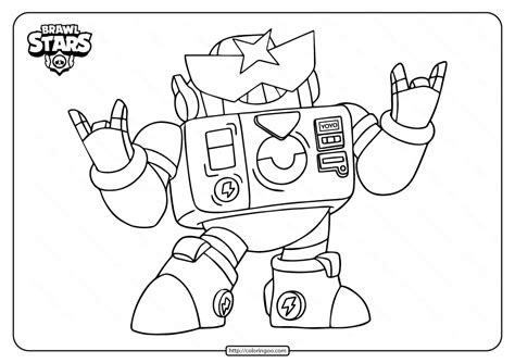 Free Printable Brawl Stars Surge Coloring Pages Star Coloring Pages