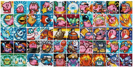 Kirby Super Star Ultra Cross Stitch Ability Screen Bundle Etsy España