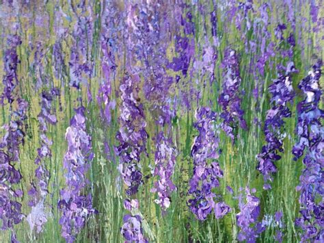 Lavender Acrylic Painting By Colette Baumback Artfinder