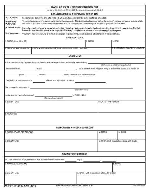 Free Fillable Da Form 1687 Printable Forms Free Online