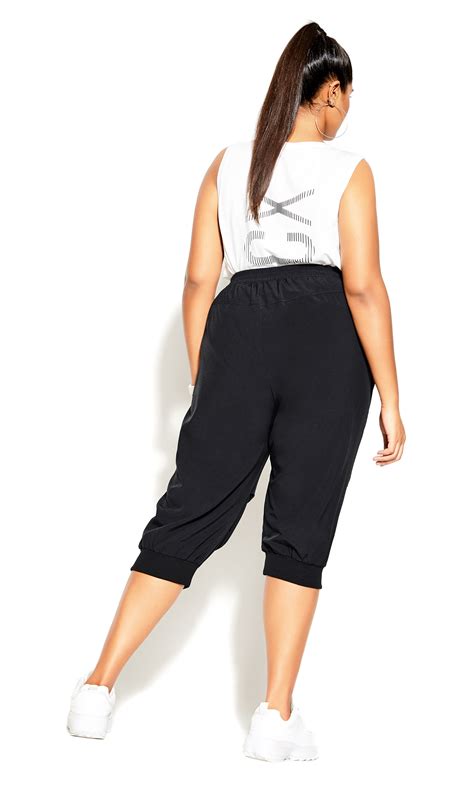 Shop Womens Plus Size Plus Size Black Active Crop Pant