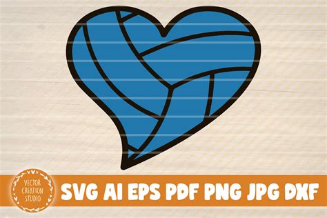 Volleyball Heart Clipart Graphic By Vectorcreationstudio · Creative Fabrica