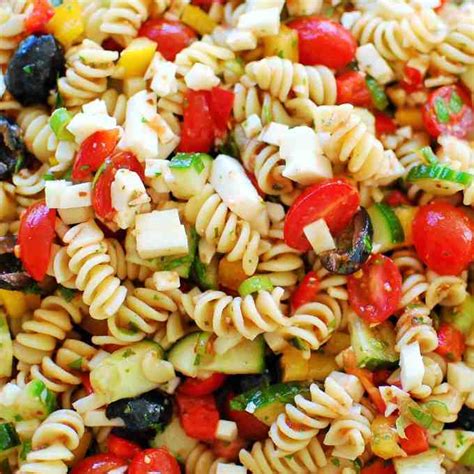 Pasta Salad Recipe With Feta Cheese And Basil Dressing Joes Healthy