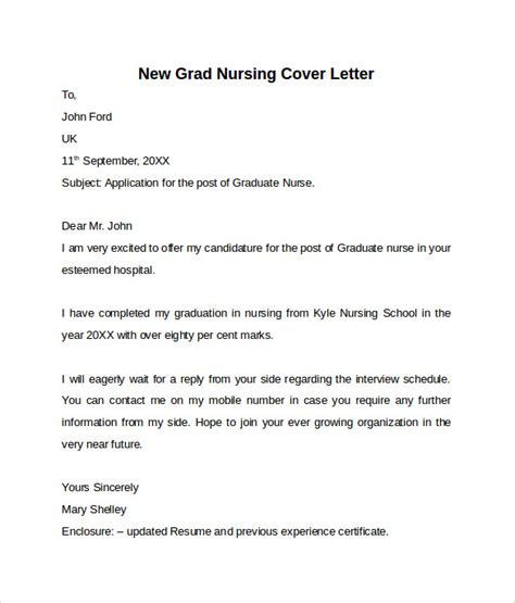 Free 10 Nursing Cover Letter Templates In Pdf Ms Word