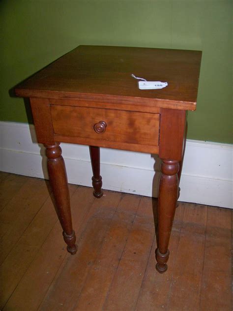 Sold Price Antique Cherry One Drawer Side Table Invalid Date Edt