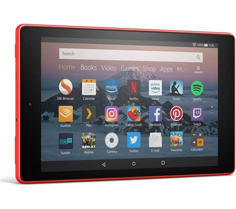 Buy Amazon Fire Hd 8 Tablet 2018 16 Gb Red Free Delivery Currys