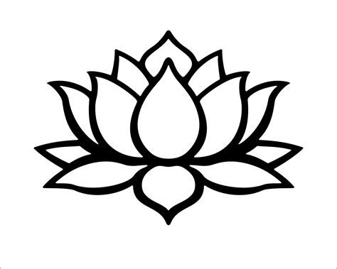 Buy Lotus Flower Silhouette Svg Dxf Eps Pdf Cut File Digital Online In
