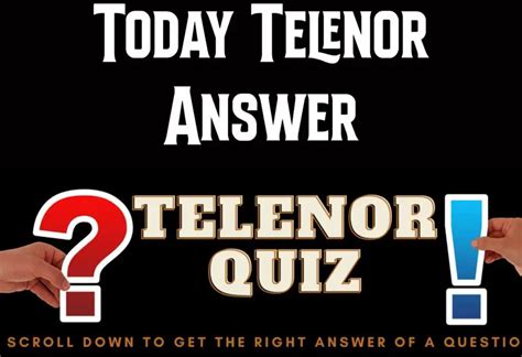 Today Telenor Answer 06 December 2023 Telenor Quiz Today