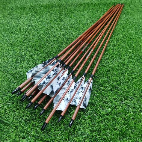 612pc New Id62mm Wood Skin Carbon Arrow Spine 350 400 500 600 700