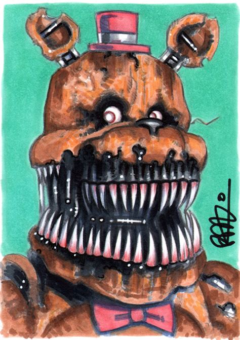 How To Draw Nightmare Fredbear From Five Nights At Freddy S Fnaf