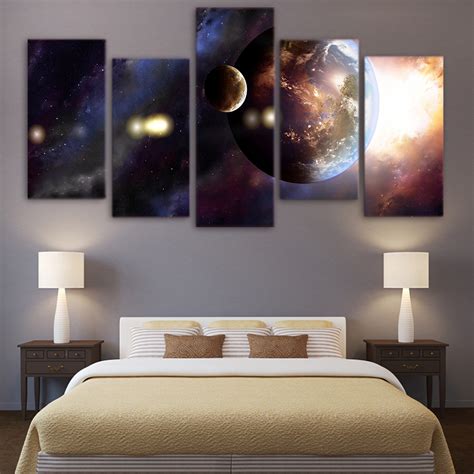 Abstract Universe Galaxy Planet Wall Pictures Wall Art Custom