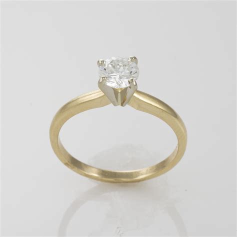 14k Yellow Gold Ladies Diamond Solitaire Engagement Ring 057tdw Size 65 Tangible Investments