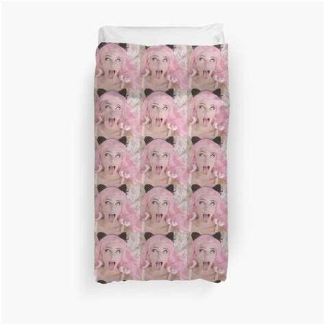 Belle Delphine With Her Tongue Out Duvet Cover By Debracornell97